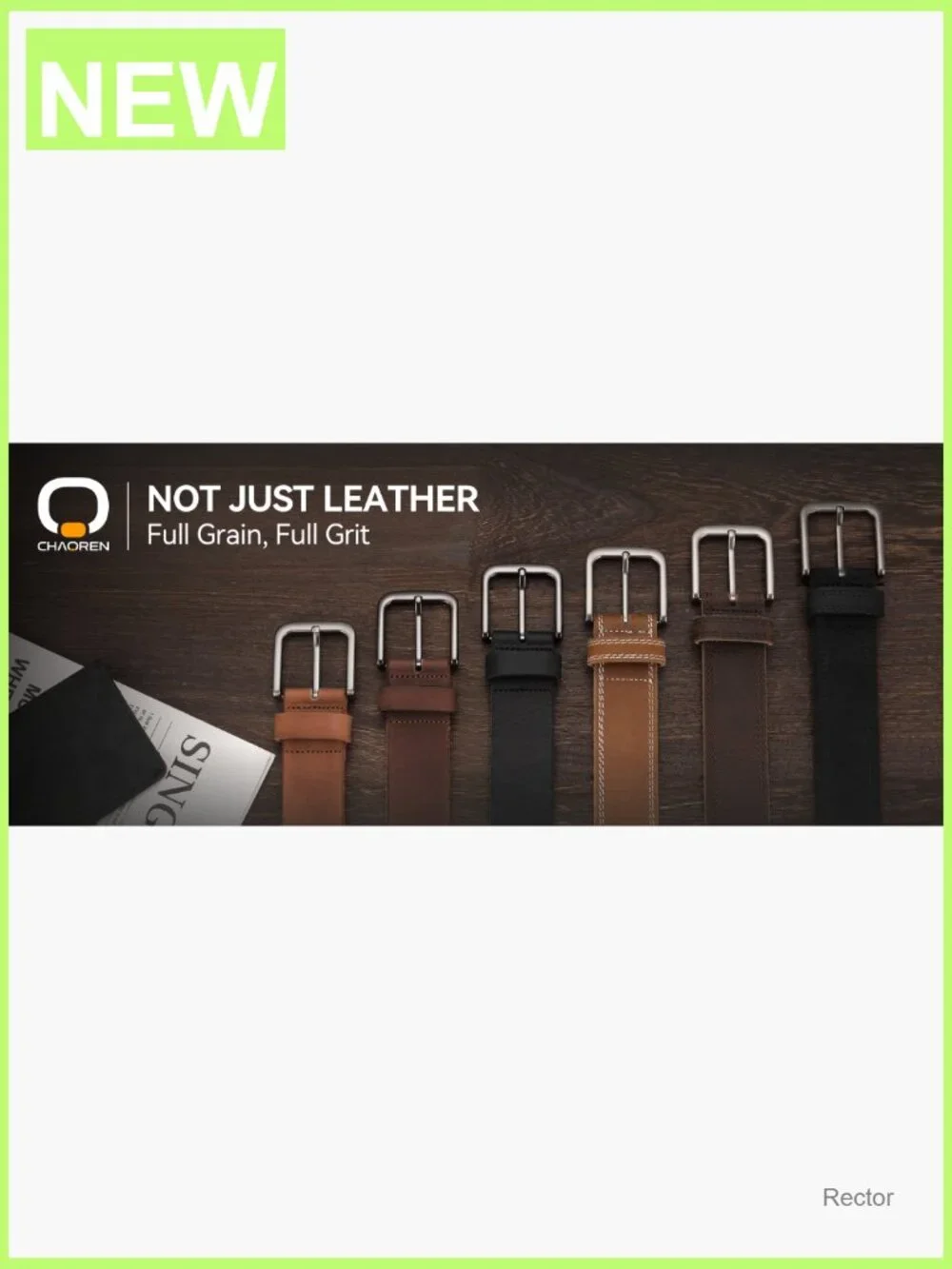 Genuine Leather Belt for Jeans - 1.5